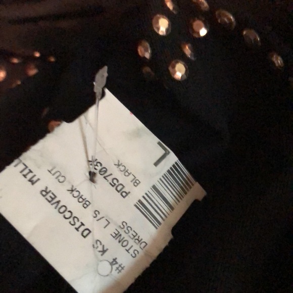 💲SOLD 💲SOLD PRIVY Black dress studded details stretch Sz M - Picture 12 of 12